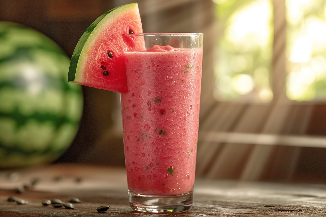 Découvrez la recette délicieuse et rafraichissante du smoothie pastèque