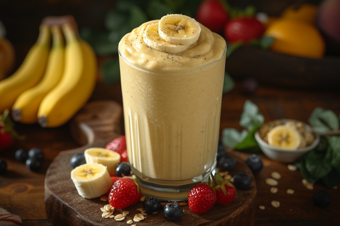 Le smoothie banane onctueux : gourmandise et énergie au rendez-vous